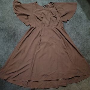 Like new Black lace up back Torrid Dress